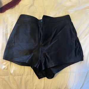 High waisted black shorts